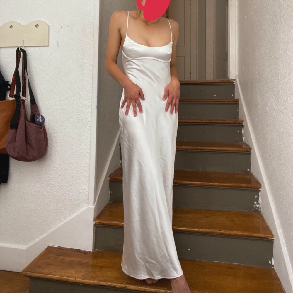 Zara Satin Effect Cut Out Dress